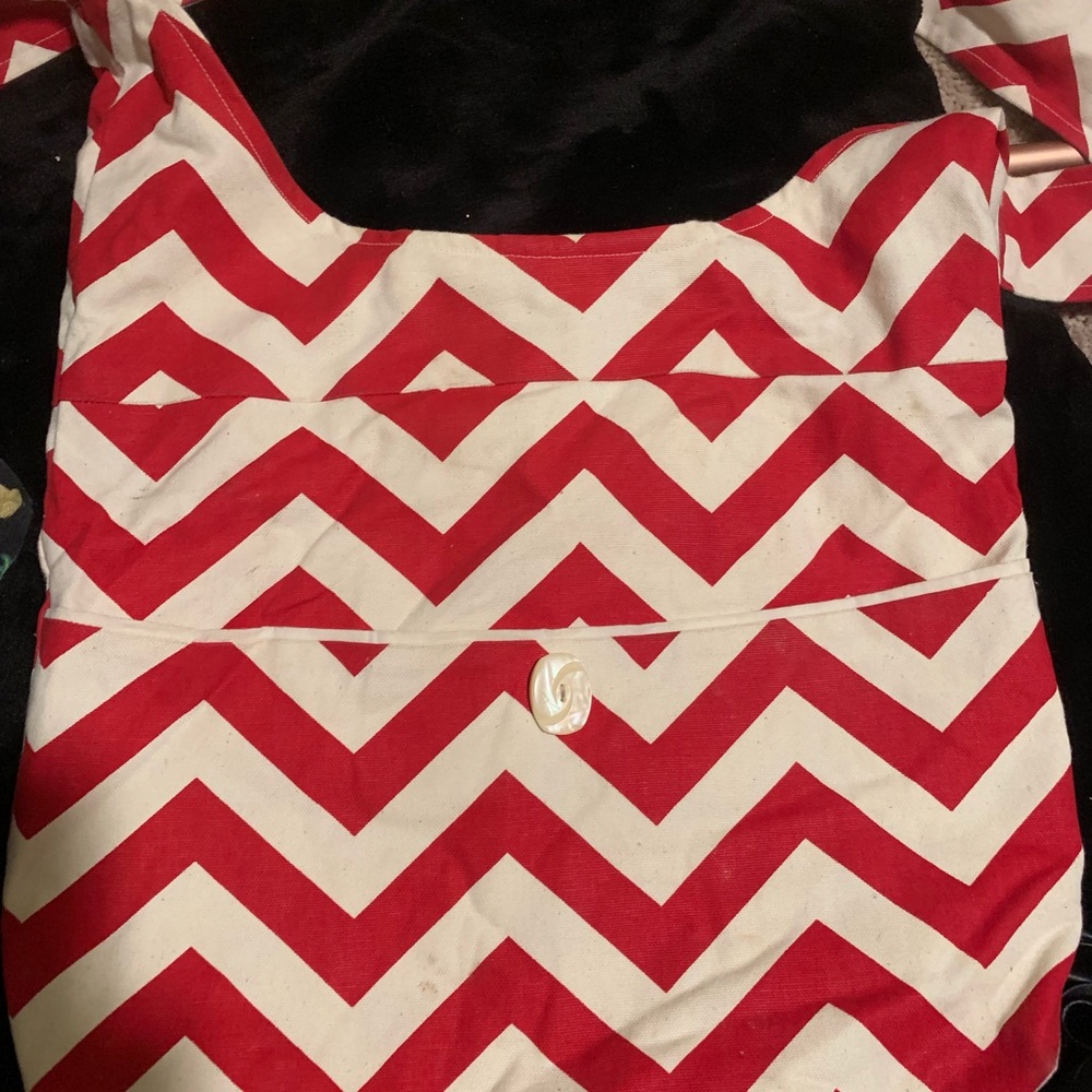 Red Chevron Crossbody Bag